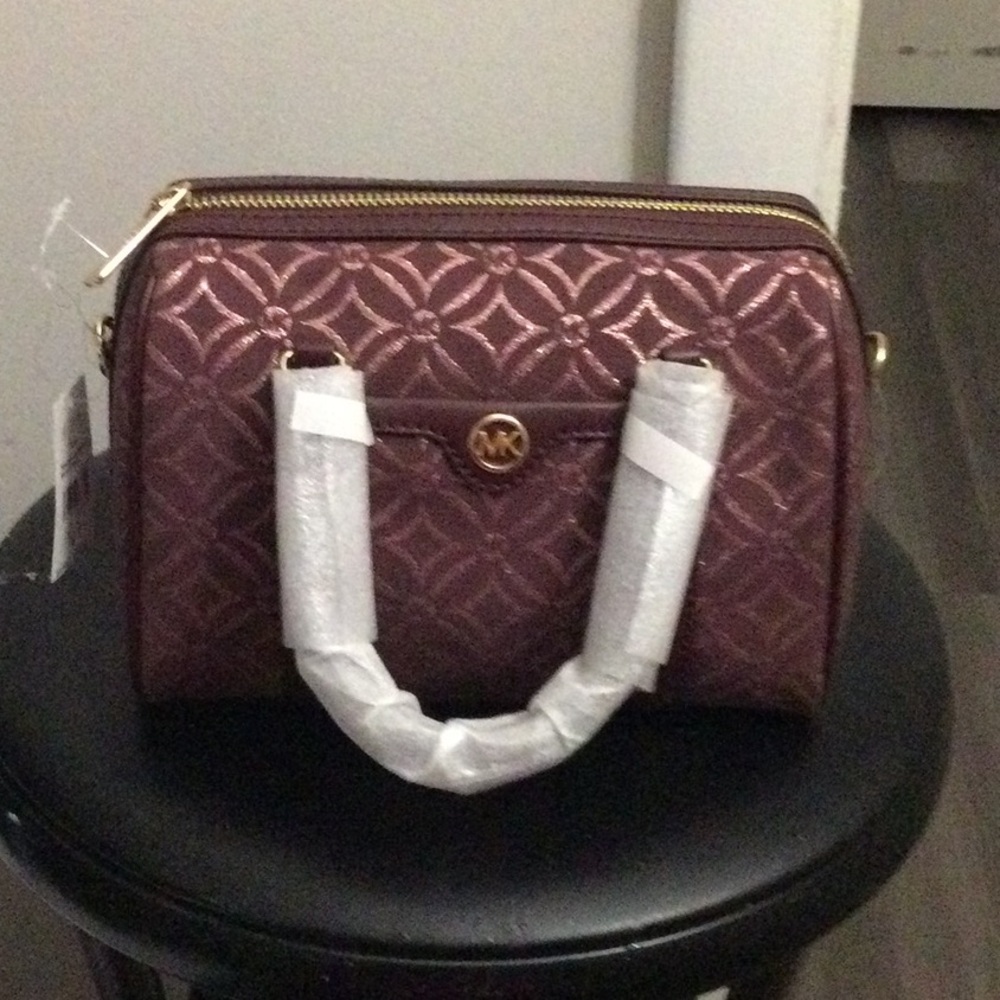 Michael Kors Mini Quilted Dome Satchel in Rose